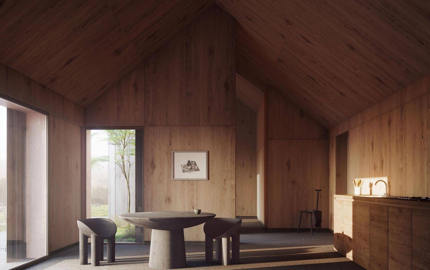[01]Casa de madera con la silla Roly Poly. [01] Un diseño de Faye Toogood